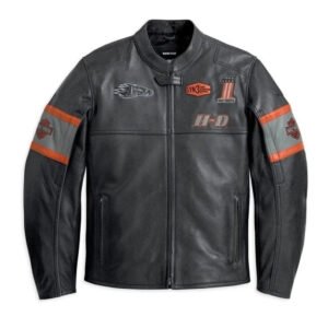 Harley-Davidson Men’s Leather Moto Jacket – Screaming Eagle Genuine Cowhide Motorcycle Riding Jacket