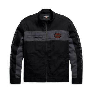 Harley-Davidson Men’s Copperblock Canvas Casual Jacket, Black 98406-20VM