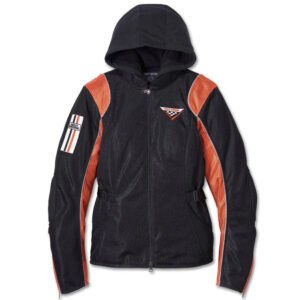 Harley-Davidson Women’s Cora Mesh 2.0 3-in-1 Jacket Black Orange 98144-23VW Motorcycle Riding Jacket