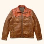 Copper and Whiskey Western Elkhorn Leather Jacket | HlX-A1002