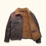 Brown Jackson Shearling Leather Jacket | HlX-A1003 - Image 2