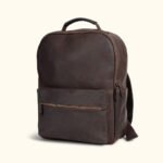Dark Oak Full-Grain Leather Backpack | HlX-A1033