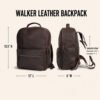 Dark Oak Full-Grain Leather Backpack | HlX-A1033 - Image 5