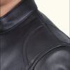 Women's Black Lambskin Leather Biker Jacket | HlX-A1014 - Image 4