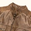 Cafe Racer Leather Jacket | HlX-A1004 - Image 5