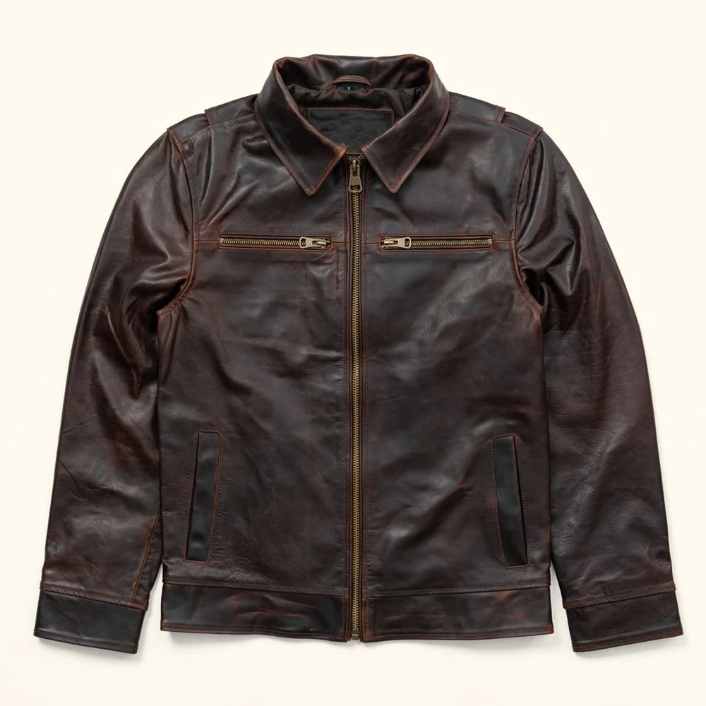 Brown Legacy Leather Jacket | HlX-A1005