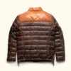 Tan & Brown Bridger Leather Down Jacket | HlX-A1007 - Image 5