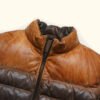 Tan & Brown Bridger Leather Down Jacket | HlX-A1007 - Image 4
