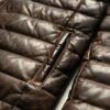 Tan & Brown Bridger Leather Down Jacket | HlX-A1007 - Image 3
