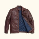 Mahogany Glenwood Leather Driving Jacket | HlX-A1008