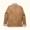 Sandstone Brown Big Sky Shearling Leather Blazer | HlX-A1010 - Image 6