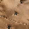 Sandstone Brown Big Sky Shearling Leather Blazer | HlX-A1010 - Image 4