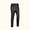 Men’s Black Zipper Leather Pants | HlX-A1024