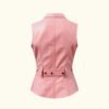 Women’s Baby Pink Leather Vest | Sheepskin | HlX-A1038 - Image 2