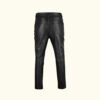 Men’s Black Zipper Leather Pants | HlX-A1024 - Image 3