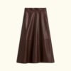 Women’s Long Leather Skirt | Genuine Leather | HlX-A1028 - Image 2