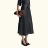 Women’s Black Leather Long Skirt | HlX-A1029 - Image 5