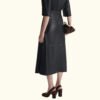 Women’s Black Leather Long Skirt | HlX-A1029 - Image 4