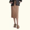 Women’s Camel Leather Pencil Skirt | HlX-A1031 - Image 2