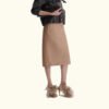 Women’s Camel Leather Pencil Skirt | HlX-A1031 - Image 5