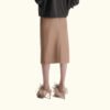 Women’s Camel Leather Pencil Skirt | HlX-A1031 - Image 4