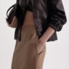 Women’s Camel Leather Pencil Skirt | HlX-A1031 - Image 3