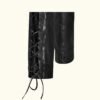 Women’s Rubbed Black Leather Pants | HlX-A1027 - Image 4