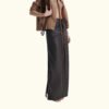 Women’s Leather Draped Long Skirt | HlX-A1030 - Image 3