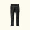Women’s Rubbed Black Leather Pants | HlX-A1027 - Image 2
