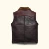 Brown Jackson Leather Shearling Vest | HlX-A1044 - Image 5