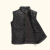 Black Highlands Quilted Leather Vest | HlX-A1045