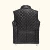 Black Highlands Quilted Leather Vest | HlX-A1045 - Image 6