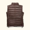 Dark Brown Bridger Leather Down Vest | HlX-A1046 - Image 2