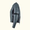 HideX Grey - Women's Motorcycle Leather Jacket | HlX-A1055 - Image 3